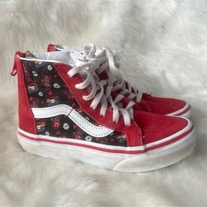 EUC Vans High Top Zip Up Butterfly